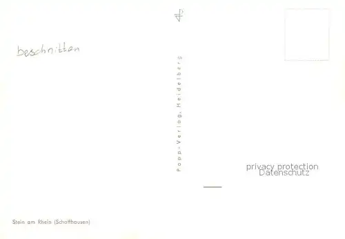 AK / Ansichtskarte Stein_Rhein  Stein Rhein