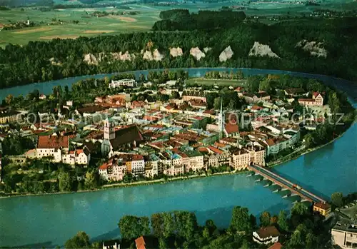 AK / Ansichtskarte Wasserburg_Inn Fliegeraufnahme Wasserburg Inn