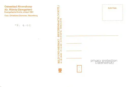 AK / Ansichtskarte Ahrenshoop_Ostseebad Evangelische Kirche Ahrenshoop_Ostseebad