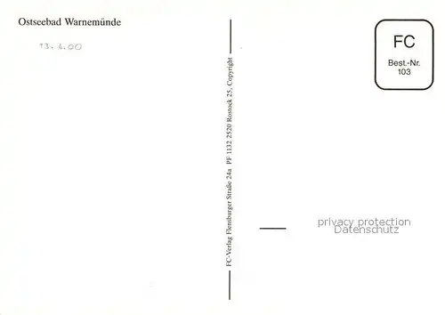 AK / Ansichtskarte Warnemuende_Ostseebad Kirche Warnemuende_Ostseebad