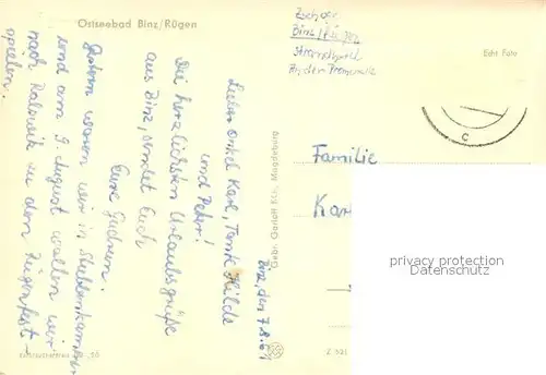 AK / Ansichtskarte Binz_Ruegen  Binz_Ruegen
