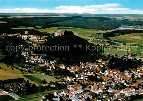 AK / Ansichtskarte Fischbachtal_Odenwald Fliegeraufnahme Burg Schloss Lichtenberg Niedernhausen Fischbachtal Odenwald