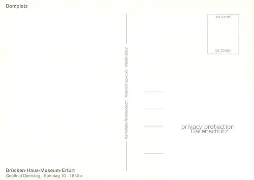 AK / Ansichtskarte Erfurt Domplatz Erfurt