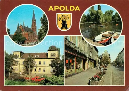 AK / Ansichtskarte Apolda Kirche Lohteich Glockenmuseum Bahnhofstrasse Apolda