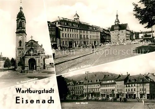 AK / Ansichtskarte Eisenach_Thueringen St. Georgenkirche Schloss Rathaus  Eisenach Thueringen