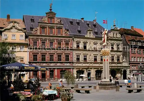 AK / Ansichtskarte Erfurt Fischmarkt Erfurter Roland Haus Zum Breiten Herd Erfurt