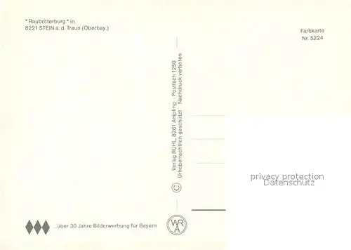 AK / Ansichtskarte Stein_Traun Raubritterburg Stein Traun