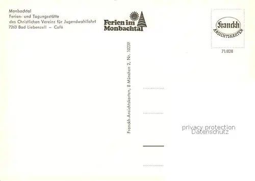 AK / Ansichtskarte Bad_Liebenzell Monbachtal Cafe Bad_Liebenzell