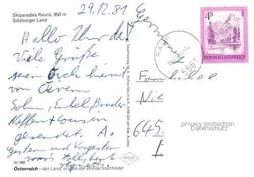 AK / Ansichtskarte Rauris  Rauris