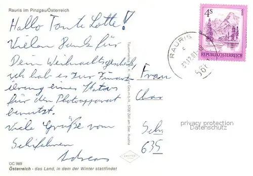 AK / Ansichtskarte Rauris Ski  Rauris