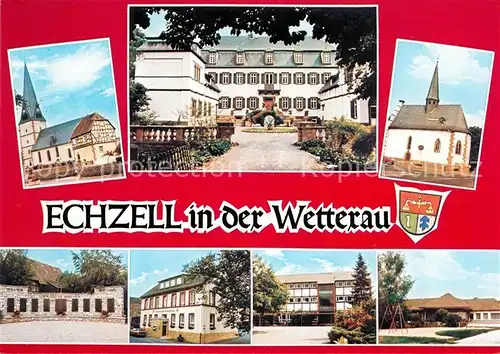 AK / Ansichtskarte Echzell Kirche Kriegerdenkmal Echzell