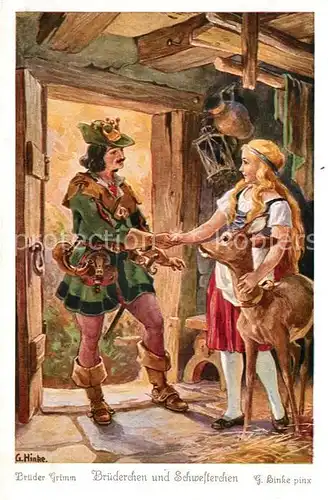 AK / Ansichtskarte Maerchen_Sagen Bruederchen und Schwesterchen Brueder Grimm G. Hinke Nr. 4543 Maerchen Sagen