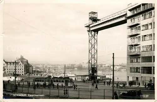 AK / Ansichtskarte Strassenbahn Stockholm Katarinahissen Strassenbahn