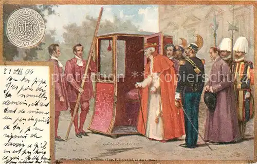 AK / Ansichtskarte Papst Schweizer Garde  Papst