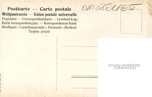 AK / Ansichtskarte Oktoberfest Muenchen  Oktoberfest