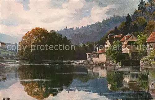 AK / Ansichtskarte Verlag_Wiedemann_WIRO_Nr. 2421 A Gernsbach Insel  Verlag_Wiedemann_WIRO_Nr.