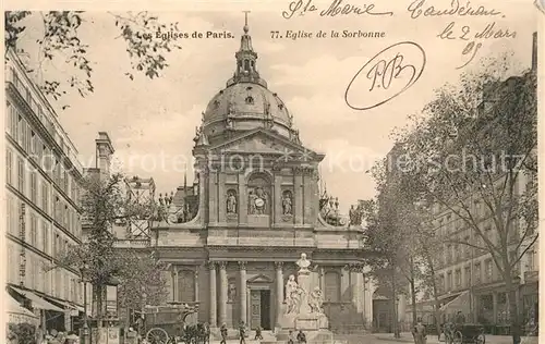 AK / Ansichtskarte Paris Eglise de la Sorbonne Paris