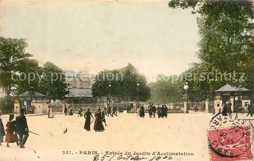 AK / Ansichtskarte Paris Entree du Jardin d`Acclimatation Paris