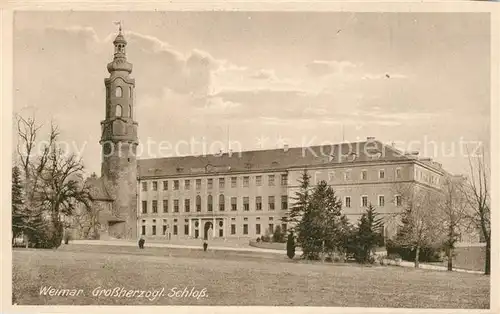 AK / Ansichtskarte Weimar_Thueringen Grossherzogliches Schloss Weimar Thueringen