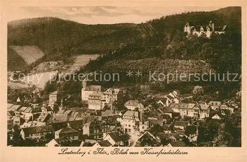 AK / Ansichtskarte Leutenberg_Thueringen Fliegeraufnahme Blick vom Kaiserfriedrichturm Leutenberg Thueringen