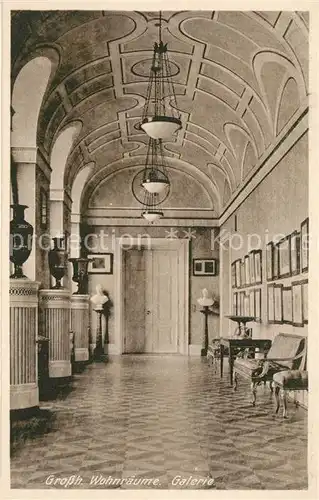 AK / Ansichtskarte Weimar_Thueringen Grossherzogliche Wohnraeume und Galerie Weimar Thueringen