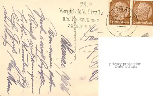 AK / Ansichtskarte Weimar_Thueringen Schillerhaus mit Brunnen Weimar Thueringen