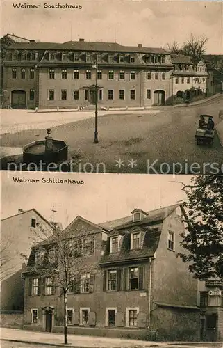 AK / Ansichtskarte Weimar_Thueringen Goethehaus und Schillerhaus Weimar Thueringen