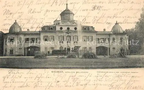 AK / Ansichtskarte Weimar_Thueringen Schloss Belvedere  Weimar Thueringen