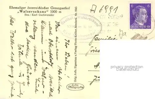 AK / Ansichtskarte Oberstdorf Walserschanz Kar. Gschwender Oberstdorf