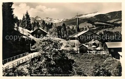 AK / Ansichtskarte Walserschanz_Kleinwalsertal Grenzwirtshaus Walserschanz