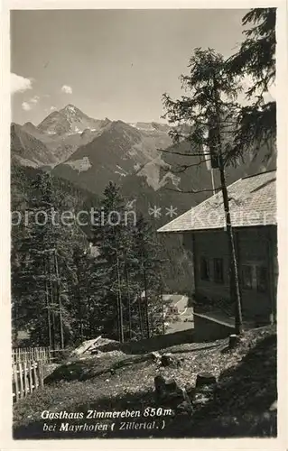 AK / Ansichtskarte Mayrhofen_Zillertal Gasthaus Zimmereben Mayrhofen_Zillertal