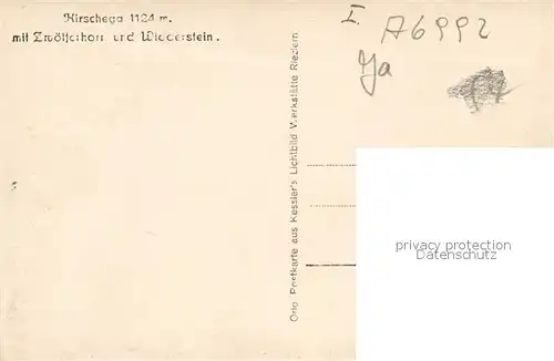 AK / Ansichtskarte Hirschegg_Kleinwalsertal_Vorarlberg mit Zwoelferhorn und Widderstein Hirschegg_Kleinwalsertal