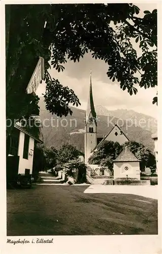 AK / Ansichtskarte Mayrhofen_Zillertal Kirchenpartie Mayrhofen_Zillertal