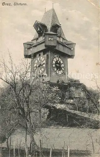 AK / Ansichtskarte Graz_Steiermark Uhrturm Graz_Steiermark