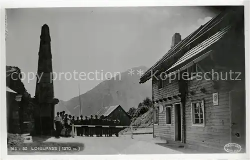 AK / Ansichtskarte Loiblpass Grenzbaum Loiblpass