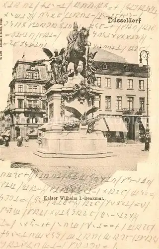 AK / Ansichtskarte Duesseldorf Kaiser Wilhelm I Denkmal Reiterstandbild Duesseldorf