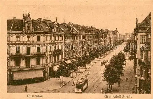 AK / Ansichtskarte Duesseldorf Graf Adolf Strasse Strassenbahn Hotel Fuerstenhof Duesseldorf