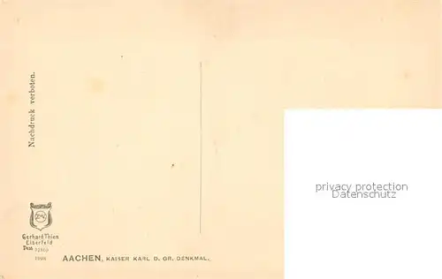 AK / Ansichtskarte Aachen Kaiser Karl der Grosse Denkmal Aachen