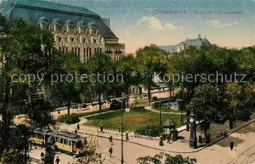 AK / Ansichtskarte Duesseldorf Corneliusplatz Strassenbahn Duesseldorf