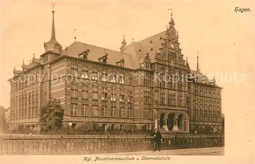 AK / Ansichtskarte Hagen_Westfalen Kgl. Maschinenbauschule und Oberrealschule Hagen_Westfalen