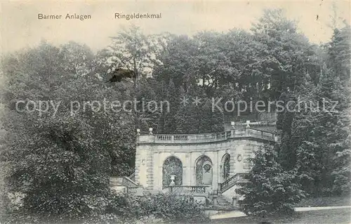 AK / Ansichtskarte Barmen_Wuppertal Barmer Anlagen Ringeldenkmal Barmen Wuppertal