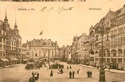 AK / Ansichtskarte Bonn_Rhein Marktplatz Brunnen Bonn_Rhein