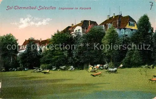 AK / Ansichtskarte Bad_Salzuflen Liegewiese im Kurpark Sol Thermalbad Bad_Salzuflen