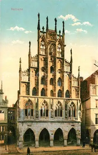 AK / Ansichtskarte Muenster_Westfalen Rathaus Historisches Gebaeude Muenster_Westfalen