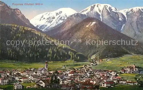 AK / Ansichtskarte Fulpmes_Tirol Gesamtansicht mit Alpenpanorama Fulpmes Tirol