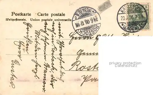 AK / Ansichtskarte Karlsruhe_Baden Kaiser Denkmal Reiterstandbild Karlsruhe_Baden