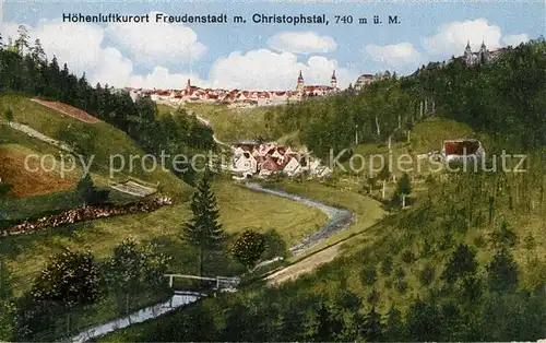 AK / Ansichtskarte Freudenstadt Panorama Christophstal Luftkurort im Schwarzwald Freudenstadt