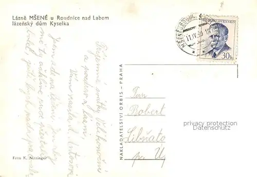 AK / Ansichtskarte Msene_lazne Roudnice nad Labem lazensky dum Kyselka Msene_lazne