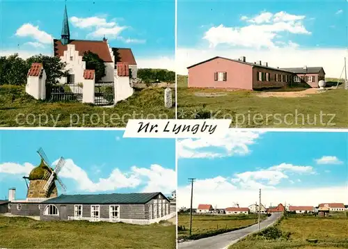 AK / Ansichtskarte Lyngby Kirche Muehle Teilansicht Lyngby