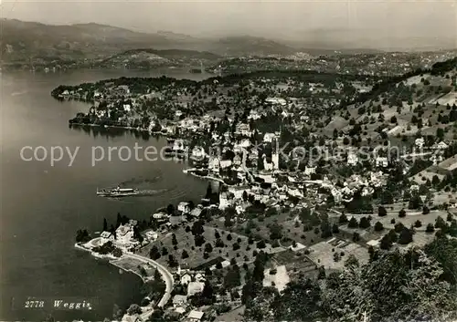 AK / Ansichtskarte Weggis_Vierwaldstaettersee Fliegeraufnahme Weggis_Vierwaldstaettersee